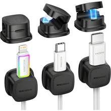 6個セットのケーブルホルダー マグネットタイプ ケーブルクリップ 配線整理 ケーブルスムーズ調整 テーブル周り ワイヤークリップ ワイヤーホルダー 貼り付け強力粘着 USBケーブル収納 デスクトップ デスクトップ デスクトップ 壁 車用 ナイトテーブル さわやか USB-Cケーブル固定 type-c マウスケーブル キーボードケーブル 電源ケーブル ヘッドフォンケーブル サポートオーディオケーブルなど - ホワイト - チェックする 1
