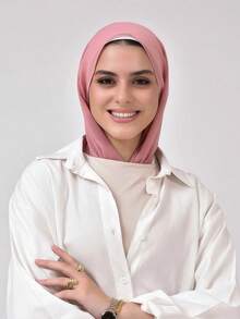 1 pieza Hijab de unicolor clásico instantáneo para mujer, pañuelo para el cuello cosido previamente, estilo turbante ajustable, versátil y práctico, tela de gasa elástica, cómodo y transpirable, adecuado para uso diario, deportes, yoga - Multicolor - Ver 9