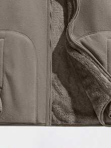 女士多功能休闲户外抓绒外套，滑雪 - 巧克力棕 - 查看 5