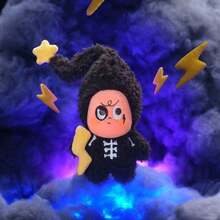 POP MART 闪亮亮气象局毛绒钥匙扣盲盒可爱星星角色玩偶吊坠圣诞礼物（仅一盒） - 白色 - 查看 9