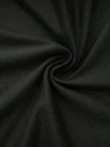 大码女士休闲无袖圆领连衣裙，新款上市，春夏秋季优雅黑色 - 黑色 - 查看 3