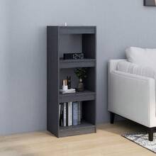 Libreria/divisorio vidaXL grigio, 40x30x103,5 cm, in legno massello di pino. - Cammello - Visualizzare 3