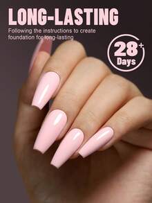 YOKEFELLOW TPO-Free & HEMA-Free 10ml Gel Nail Polish, Light Pink Nails All Seasons Semi Permanent Manicure Nail Gel Polish Soak Off UV LED Nail Art Salon DIY For Women Girls -AB013 - Baby Pink - View 4