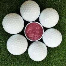 5pcs/Set Outdoor Golf Double Layer White Practice Balls - Multicolor - View 3