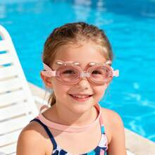 儿童卡通彩色透明大框游泳镜，防雾游泳池沙滩冲浪水上护目镜/眼镜，男女通用 - 彩色 - 查看 9