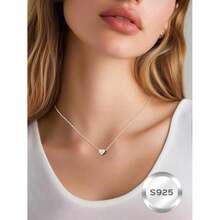 ChicSilver Collares Para Mujer Plata 925 Cadenas Dije De Plata Collar Con Inicial Corazon 26 Letra A -Z Joyeria Colgante Plata 925 Accesorios Para Mujer Cumpleaños Aniversarios Con Caja De Regalo(01.D) - Multicolor - Ver 4