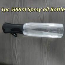 1个多用途大容量PET材质喷油瓶，适用于家庭厨房、烘焙用品、橄榄油、植物油和户外烧烤 - 手持式压缩喷油器（白色/黑色）（注意：本产品不可使用洗碗机或其他机器清洗，否则将无法正常工作。运输过程中，产品可能会受到粗暴搬运并出现轻微损坏，但这不会影响正常使用。介意者请谨慎购买！）