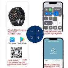 El nuevo smartwatch LIGE tiene talla grande de 100 modos deportivos, batería de gran capacidad de 710 mAh, cronómetro para correr, llamada inteligente, recepción de llamadas, alarma, recordatorio de sedentarismo, monitoreo de sueño resistente al agua y es un reloj multifuncional y de moda para hombres - Negro - Ver 10