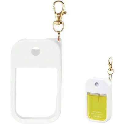 Hand Sanitizer Spray Case Compatible With Touchland Power Mist 1 Oz – Silicone Case With Keychain For Touch Land Mist 1 Fl Oz(30 Ml), Hand Sanitizer Accessory For 1 Fl Oz (Orange, 1 Pack)