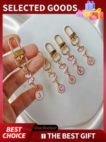 蝴蝶字母钥匙扣吊坠，A-Z，26个字母，包包挂饰，生日派对婚礼礼物。 - 彩色 - 查看 5