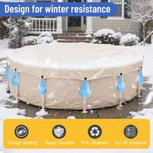 6 PCS Pool Cover Water Weights Bag With Hooks, Thick PVC Water Weight For Above Ground Pool Cover, Antifreezing Winter Weights Bags For Closing Pools Tarp, Leakproof Swimming Covers Hanging Bag - Baby Blue - View 3