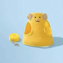 Cute Pet Candy Color Harness Set, Animal Shaped Breathable Summer Clothing, Small Dog/Cat Leash, Funny Equipment For Yorkshire Terrier - Red - View 10