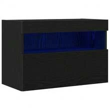 Mobile porta TV a parete vidaXL, rovere nero, 60 x 30 x 40 cm, materiale a base di legno - Cammello - Visualizzare 2