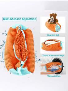 Washing Machine Shoe Bags For All Shoe Types - Yellow With Blue Zipper, Protective Laundry Bags With Rich Fleece Inside, Perfect For Sneakers And Casual Shoes, Laundry Bags, Laundry Bags Holiday Essentials Holiday Travel Travel Essentials Travel Bag Travel Accessories Graduation The Perfect Gift Travel Organizer Drawstring Shoes Pouch Shoes Cover Portable Dust-Proof For Men For Women Packing Cubes Vacation Essentials