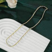 MDFUN 1 Peça Colar de Tênis de Zircônia Cúbica de 2mm Elegante, Versátil e na Moda, Adequado para Uso Diário de Mulheres