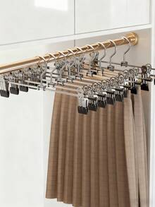 5/10/20pcs Metal Pant Hangers With Clips - Ultra Thin, Space-Saving Design, Suitable For Skirts, Shorts And Pants - Durable Clothing Storage Solution, Clothes Hangers - Multicolor - View 3