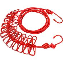 1 Varal Retrátil Portátil para Viagem, 180CM, com 12 Pregadores, Varal Interno, Acessório para Camping Externo, Pregadores