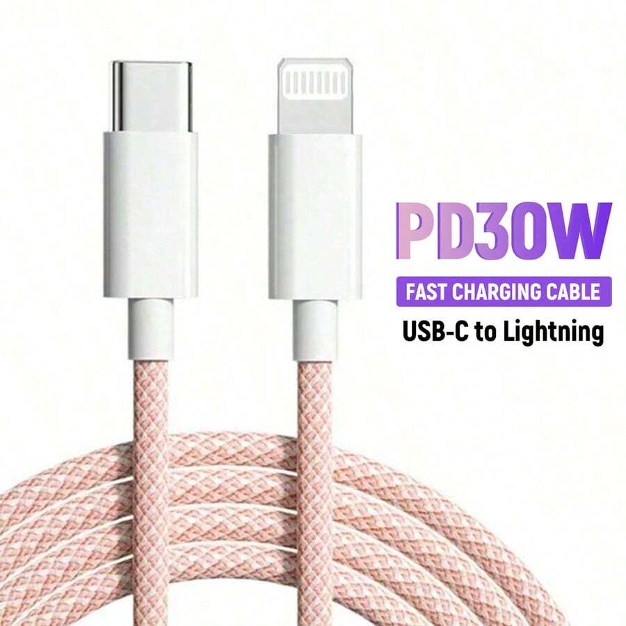 Certyfikat MFI Pleciony kabel USB typu C do Lightning PD o długości 1 m i mocy 2 m (maks.) 30 W (maks.) z szybkim ładowaniem, kompatybilny z 'em 11 12 13 14 Pro Max XR Xs X SE 87 6 Plus, kompatybilny z iPadem, iPodem, kompatybilny z Nan, z certyfikatem MFI, szybki kabel ładujący USB C do Lightning, kompatybilny z kablem ładującym 'a typu C, kompatybilny z 'em 14 13 12 11 Pro Max XR XS X 8 7 6 Plus SE, kabel ładujący Lightning do USB C do samochodowego CarPlay
