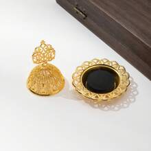 1pc/5pcs Eid Mubarak Mini Crown Vintage Hollow Copper Incense Burner Holder, Golden Incense Burner Decor, Home Fragrance Sandalwood Incense Burner - Multicolor - View 7