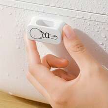 1/2pcs Cute Black & White Multi-Functional Wall-Mounted Storage Rack - Kitchen Utensil Holder And Cable Organizer (Plastic Hooks, Can Hang Small Items/Rice Cooker Accessories) - Multicolor - View 4