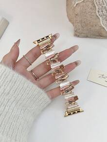 1条女士女孩油画不规则彩色几何方块弹力表带，兼容苹果手表表带系列11/10/9/8/7/6/5/4/3/2/1，尺寸38mm/40mm/41mm/42mm/44mm/45mm/46mm/49mm，适用于Ultra 1/2/3/SE，可替换原装表带，是送给女友、朋友和家人的新年、圣诞节、情人节、生日和母亲节的最佳礼物（仅含表带）。 - 咖金 - 查看 12