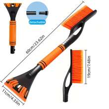 2-In-1 Snow Brush And Ice Scraper, Suitable For Cars & SUVs, Extendable Snow Removal Tool With Ergonomic Foam Handle, Windshield Ice Scraper And Snow Brush Combo, For Winter Car Care, Vehicle Maintenance, Auto Cleaning Accessories, Compact Design, Lightweight Tool
