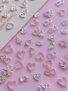 20个/40个装 各种金属心形美甲装饰品，DIY美甲产品，美甲饰品，美甲配件 - 彩色 - 查看 4