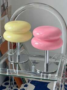 Lámpara de mesa moderna minimalista, diseño estilo baúl con pantalla de hongo, 3 colores de luz ajustables, ideal para dormitorio, sala y mesita de noche, decoración retro - luz policromática - Ver 3