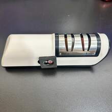 专业双段式电动磨刀器，1200mAh锂电池，持久耐用，快速磨刀抛光功能，适用于各种厨房刀具，操作简便。 - 彩色 - 查看 6