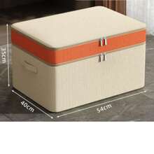 1pc Foldable Large Capacity Fabric Storage Box With Handle, Zipper And Lid, Stackable For Underwear, Socks, Bedding, Clothes, Suitable For Home, Travel, Office, Dorm, Gift - Multicolor - View 10