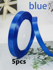 1卷/2卷/5卷装，1厘米宽涤纶丝带蝴蝶结装饰丝带，适用于婚礼、DIY手工、插花、烘焙包装、礼品包装等，高端装饰丝带，适合礼品包装、花束、生日派对、情人节、婚礼、手工艺品、发饰、蝴蝶结、万圣节、圣诞节等场合。 - 彩色 - 查看 16