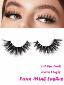 High-Quality Imitation False Eyelashes, 1 Pair - Black - View 3