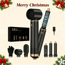 5-In-1 Hair Styling Tool Set - Auto Rotating Curling Wand, Straightening Brush, Air Wrap Style Dryer, 5-In-1 Hair Styling Tool Set - Auto Rotating Curling Wand, Straightening Brush, Air Wrap Style Dryer - Xem 1
