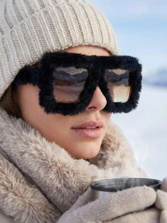 Women's Universal Winter Sunglasses: Fashionable Classic Design, Suitable For Winter Outdoor Travel, Beach Vacations, And Holiday Casual Wear, With UV Protection, Ideal For Driving, Featuring Stylish Lenses And Elegant Shape, Perfect For Family Outings, Travel Vacations, Summer Beach Holidays, Outdoor Activities, And General Travel.