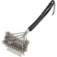 Cuisinart - cepillo para polvo de triple bobina, cepillo para polvo de parrilla de acero inoxidable de 17 pulgadas con raspador ancho para todas las rejillas, accesorio de parrilla sin cerdas para una(default) - Multicolor - Ver 1