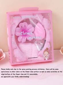 Zestaw prezentowy: 5 damskich opasek SPA z gąbki, opaska na nadgarstek i duża spinka do włosów z kwiatkiem, opakowanie dekoracyjne, odpowiednie na imprezy, prezenty i do codziennego użytku - Wielokolorowe - Zobacz 20