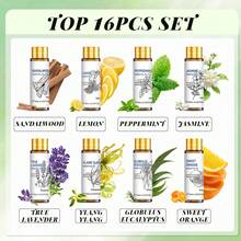 HIQILI 纯精油套装，高级 16 瓶*10mL 香薰精油礼盒，情人节生日礼物，可用于按摩、沐浴、香薰机、加湿器、香薰蜡烛、自制香皂、护肤、DIY 香氛 - 多樣化香型 - 查看 3