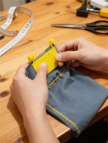 1/2 Pieces Clip On Sewing Tool - Durable Plastic Lock Edge Knitting Tool, Detachable, Good Fixing Effect, Suitable For Beginners And Elderly People, Used For Clothing Sewing, Fabric Repair, Clothing Maintenance, Elderly Manual Assistance, Durable Plastic Tools, DIY Hand Sewing Accessories, Ergonomic Design, Precision Sewing Equipment, Smooth Surface - Multicolor - View 2