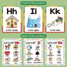26 Pcs CE/CPC Certified Alphabet Flash Cards - Kids' Unisex Color & Animal Flashcards, Early Education For Preschool Learning - 26 thẻ chữ cái tiếng Anh - Xem 7
