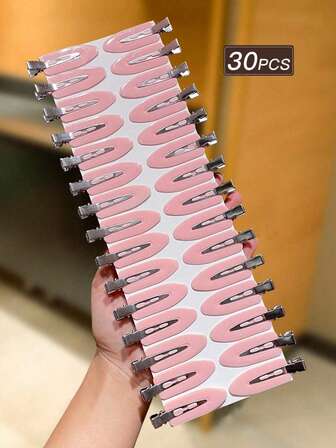 30pcs Pink Hair Clips, Minimalist Style, Small Hair Clips, Duck Clip Design, Women Hair Accessories, Hair Clips, Vacation Accessories, Suitable For Daily Casual And Outdoor Wear, Hair Accessories, Women Accessories, Claw Clips, Hair Slide, Hair Barrettes