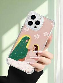 1 pieza Funda de teléfono con diseño artístico de la Virgen y una joven en tonos suaves, estilo religioso y emotivo, funda transparente resistente a golpes, ligera y con corte preciso, compatible con iPhone 17/16/15/14/13/12/11/XS/XR/X/PLUS/PRO/PROMAX, compatible con Galaxy A34/A35/A54/A55, Galaxy S20/S21/S22/S23/S24 Ultra/Plus, compatible con Moto/Galaxy/Redmi/Honor/OPPO, regalo de fiesta - transparente - Ver 3