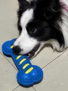 1pc Dog Chew Toy Bone, Durable Teething Stick With Sound For Medium/Large Dogs - Multicolor - View 4