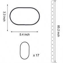 17 Piezas de Enrejado de Cadena de Metal para Plantas trepadoras al Aire ltima intervensin, Soporte para escaladores de Plantas de Pothos Enrejado de Vid para jardn, Accesorios de casa, Soporte - 17 enrejados ovalados - Ver 3