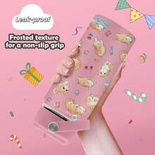 Botella de agua aislada de acero inoxidable de 16 onzas con tapa con pajita, a prueba de fugas, adecuada para la escuela y uso en interiores, taza de regalo de cumpleaños - Gato rosa y naranja - Ver 4