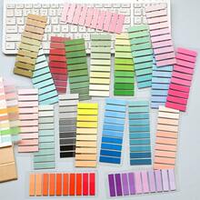 20 Packs, 4000pcs/Pack Gradient Color Macaron Memo Pad, Sticky Notes, Reading Record Labels, Index Stickers - one-size - View 3