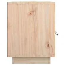 Stolik nocny vidaXL 40x34x45 cm z litej sosny - Czarne - Zobacz 8