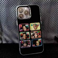Funda de teléfono KATSEYE Gnarly para 17 16 15 14 13 12 11 Pro Max gris negro mate láser metálico aurora - Z1 - Ver 6