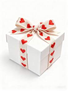 Fita decorativa com estampa de coração para presentes, embalagem de presentes, corda trançada artesanal, arranjo floral coreano, para amarrar flores, bolos, caixas de aniversário, laço trançado para presentes, buquês de flores, embalagens de bolos, fita de cetim floral para volta às aulas, Dia dos Namorados. - Multicolorido - Ver 4