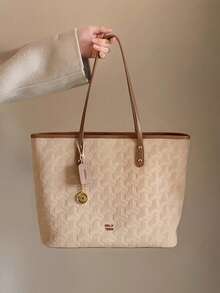Nanfeng Chio 2nd Long Strap Tote Bag, Women's Large Capacity Lightweight Luxury Commuter Handbag, Autumn/Winter - Khaki - View 2