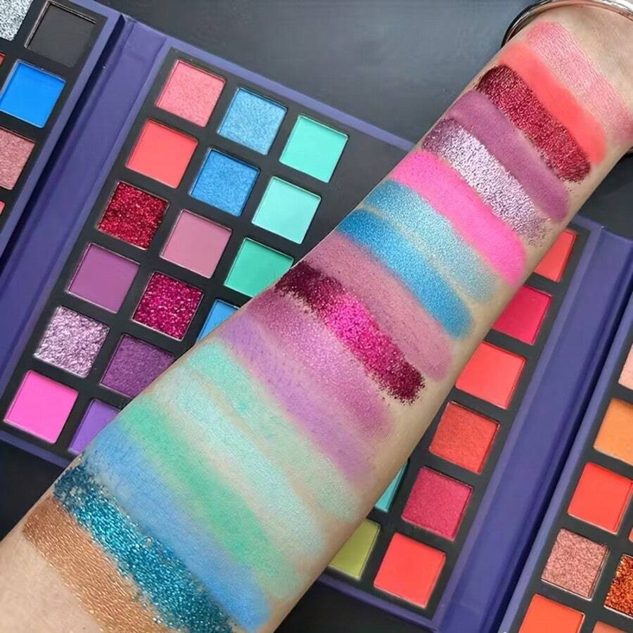 [72 Colors Eyeshadow Palette] 72 Colors Matte Glitter Long Lasting Highly Pigmented Waterproof Eyeshadow Palette, Contour Blush Powder Highlighter All In One - 彩色 - 查看 1